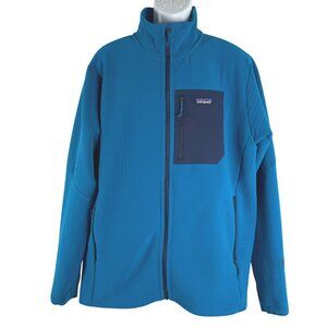 Patagonia R2 TechFace Jacket Mens XL Blue‎ Full Zip Fleece Slim Fit NWOT CJ-1903
